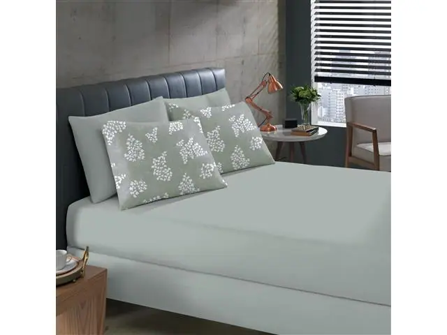 Lençol Cama Quen Basic Rolinho Est.Avencas Oliva 1pc