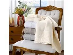 Kit Toalha Social Cristal 30x50 Renascenca 600 Prata 2pc