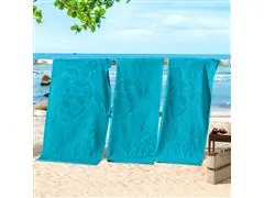 Toalha Tartaruga Praia 714102 81x150 5400 Azul Topazio 1pc - 1