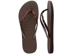 Chinelo Havaianas Slim Glitter Ii Café Tam 39-40 - 4