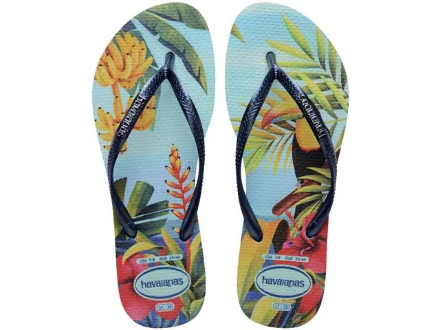 Chinelo Havaianas Slim Tropical Azul/Azul Tam 39-40