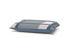 Jogo Cama King Basic Rolinho Est.Oliver Azul 3pc - 1