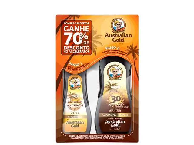 Estojo Protetor Solar Australian Gold FPS 30 237g + 125g