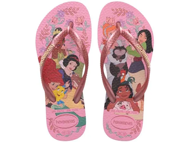 Chinelo Havaianas Kids Slim Princess Rosa/Rosa Tam 29-30