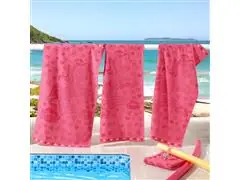 Toalha Infantil Buettner Unicórnio Rosa Chiclete 70x120 cm 1 Peça