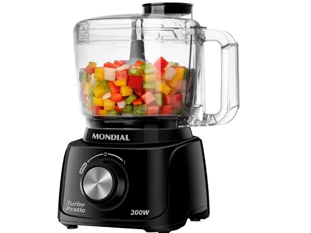 Mini Processador Mondial MP-16-B Turbo Pratic Preto 300W 110V