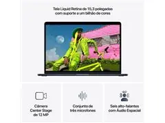 MacBook Air 15” M5 16GB RAM 1TB SSD Meia Noite (Midnight) - 2