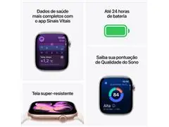 Apple Watch Series 11 42mm Alumínio Preto Pulseira Esportiva Preta - 2