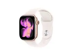 Apple Watch Series 11 42mm Alumínio Rosa Pulseira Esportiva Rosa