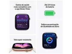 Apple Watch Series 11 46mm Titânio Natural Pulseira Esportiva Cinza - 2