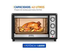 Forno Elétrico Mondial Family II 42L Preto 1600W 110V - 1