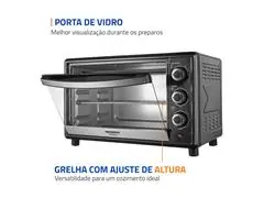 Forno Elétrico Mondial Family II 42L Preto/Inox 1600W 110V - 6