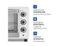Forno Elétrico Mondial Family II 42L Branco/Inox 1600W 110V - 4