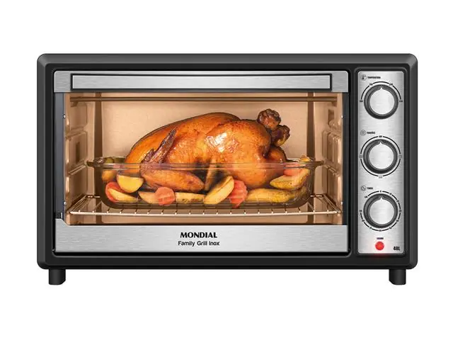 Forno Elétrico Mondial Family Grill 48L Preto/Inox 1800W 110V