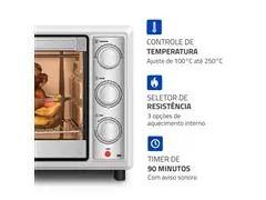 Forno Elétrico Mondial Family Grill 48L Branco/Inox 1800W 110V - 4