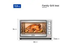 Forno Elétrico Mondial Family Grill 48L Branco/Inox 1800W 110V - 7