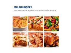 Forno Elétrico Mondial Family Grill 48L Branco/Inox 2000W 220V - 2