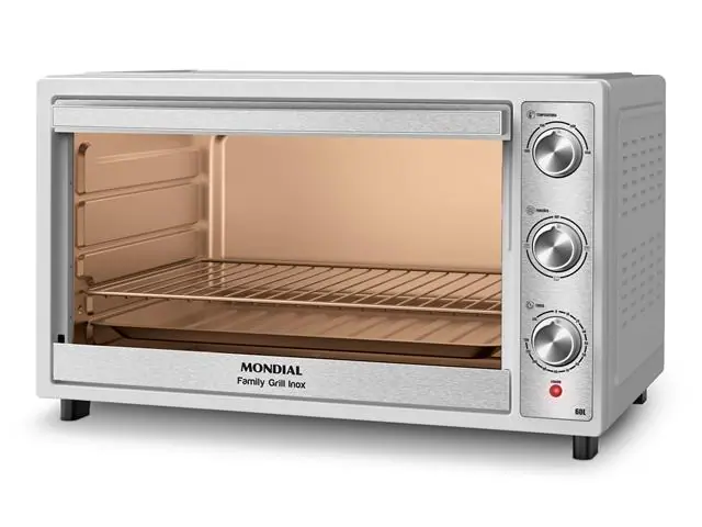 Forno Elétrico Mondial Family Grill 60L Branco/Inox 2000W 220V