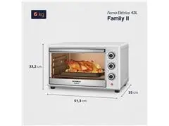 Forno Elétrico Mondial Family II 42L Branco/Inox 1600W 110V - 6