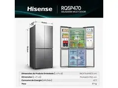 Refrigerador Multidoor Hisense Inverter Dual Tech Cooling 456L Inox - 5
