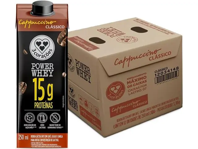 3 Corações Bebida Láctea Cappuccino Clássico 15g Cafeína 250ml 12 Uni