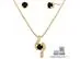 Conjunto Morana zircônias veneziana dourado 40cm + 5cm - 0