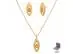 Conjunto vazado Morana zircônias dourado 40cm + 5cm - 0