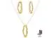 Conjunto longo Morana zircônias veneziana dourado - 0