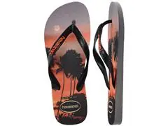 Chinelo Havaianas Top Surfer I Cinza Aco/Preto/Laranja Sunset Tam 41-4 - 4
