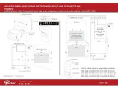 Forno Elétrico Fischer FIT LINE Embutir 48L Inox 220V - 8