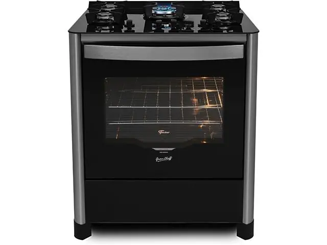 Fogão de Piso Fischer 5Q TC GRAN CHEFF Gás  Inox c/Grill 110V