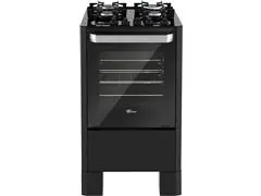 Fogão de Piso Fischer 4 Bc FIT LINE Gás Trempe IRON Bivolt Preto