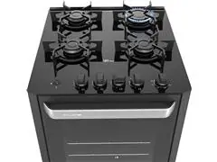 Fogão de Piso Fischer 4 Bc FIT LINE Gás Trempe IRON Bivolt Preto - 4