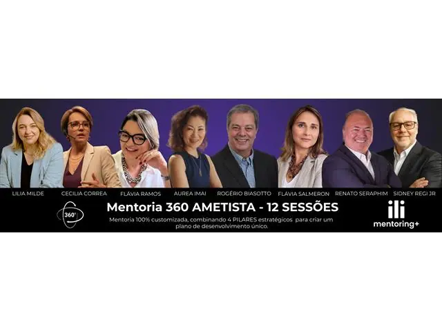 MENTORIA 360 AMETISTA - 12 SESSÕES INDIVIDUAIS