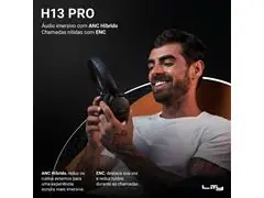 HEADPHONE LITY 5.4 ANC/ENC 65H CONEXÃO DUPLA (H13 PRO PRETO) - 1