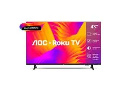 Smart TV 43 AOC 43S5155/78G Full HD LED Wi-Fi Roku TV Dolby Audio