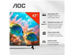 Smart TV 43 AOC 43S5155/78G Full HD LED Wi-Fi Roku TV Dolby Audio - 7