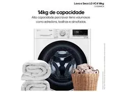 Lava e Seca LG VC4 14kg Branca AI DD CV5014WC4A 220V - 3