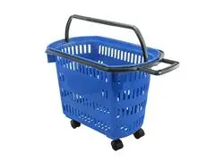 Cesta 30 Litros  Azul Padrao Com Rodas