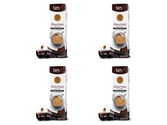 40 Cápsulas Três Corações Dark Roast – Espresso de Torra Intensa