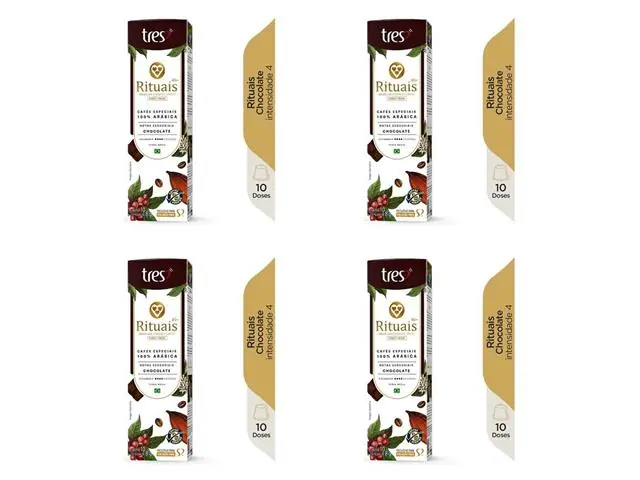 40 Cápsulas Três Corações Rituais Chocolate – Espresso Aromatizado