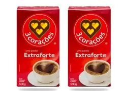 Combo 2 Cafés 3 Três Corações Extraforte 500g Torrado e Moído a Vácuo - 0