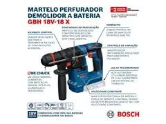 Martelete a Bateria Bosch Gbh 18V-18 X - 8