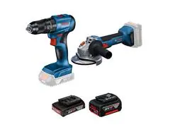 Combo Bosch Gsb 185-LI + Esmerilhadeira Gws 18V-8 com 2 Baterias
