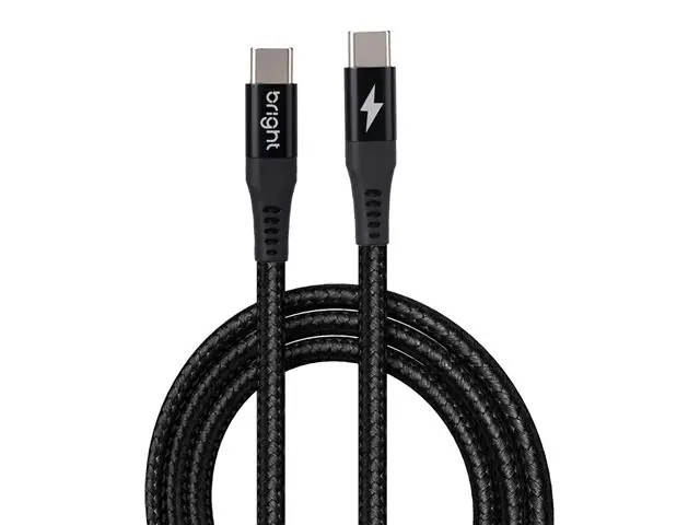 Cabo USB-C BRIGHT Preto 3A 1 Metro