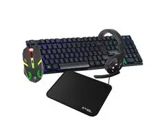 Combo Gamer BRIGHT Lumen 4 em 1 com Fio Preto - 0