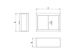 Painel para ferramentas superior pequeno 2 portas Tramontina PRO - 2