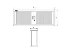 Painel para ferramentas com persianas Tramontina PRO - 1