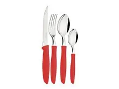 Faqueiro Inox Tramontina 16 peças Plenus Vermelho