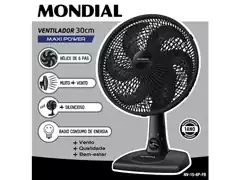 Ventilador de Mesa Mondial Maxi Power Preto 30cm - 1